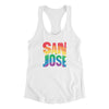 San Jose California Pride Women's Racerback Tank-White-Allegiant Goods Co. Vintage Sports Apparel