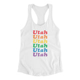 Utah Pride Women's Racerback Tank-Allegiant Goods Co. Vintage Sports Apparel