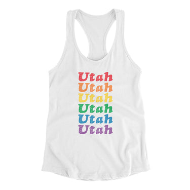 Utah Pride Women's Racerback Tank-Allegiant Goods Co. Vintage Sports Apparel