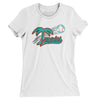 West Palm Tropics Baseball Women's T-Shirt-White-Allegiant Goods Co. Vintage Sports Apparel