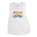 Philadelphia Pennsylvania Pride Women's Flowey Scoopneck Muscle Tank-Allegiant Goods Co. Vintage Sports Apparel