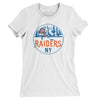 New York Raiders Hockey Women's T-Shirt-White-Allegiant Goods Co. Vintage Sports Apparel