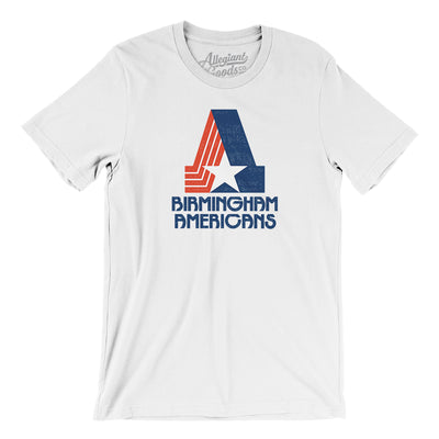 Birmingham Americans Football Men/Unisex T-Shirt-White-Allegiant Goods Co. Vintage Sports Apparel