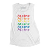 Maine Pride Women's Flowey Scoopneck Muscle Tank-Allegiant Goods Co. Vintage Sports Apparel
