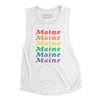 Maine Pride Women's Flowey Scoopneck Muscle Tank-White-Allegiant Goods Co. Vintage Sports Apparel