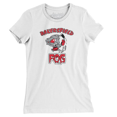 Bakersfield Fog Hockey Women's T-Shirt-White-Allegiant Goods Co. Vintage Sports Apparel