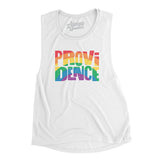 Providence Rhode Island Pride Women's Flowey Scoopneck Muscle Tank-White-Allegiant Goods Co. Vintage Sports Apparel