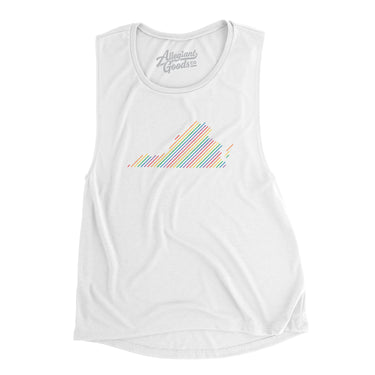 Virginia Pride State Flowey Scoopneck Muscle Tank-Allegiant Goods Co. Vintage Sports Apparel