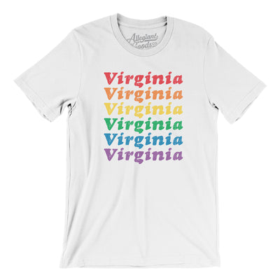 Virginia Pride Men/Unisex T-Shirt-White-Allegiant Goods Co. Vintage Sports Apparel