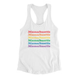Massachusetts Pride Women's Racerback Tank-Allegiant Goods Co. Vintage Sports Apparel
