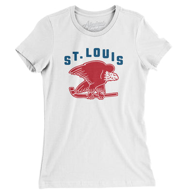 St. Louis Eagles Hockey Women's T-Shirt-White-Allegiant Goods Co. Vintage Sports Apparel