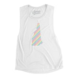New Hampshire Pride State Flowey Scoopneck Muscle Tank-White-Allegiant Goods Co. Vintage Sports Apparel