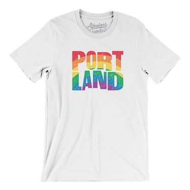Portland Oregon Pride Men/Unisex T-Shirt-Allegiant Goods Co. Vintage Sports Apparel