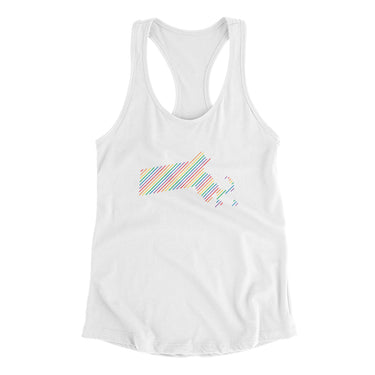 Massachusetts Pride State Women's Racerback Tank-Allegiant Goods Co. Vintage Sports Apparel