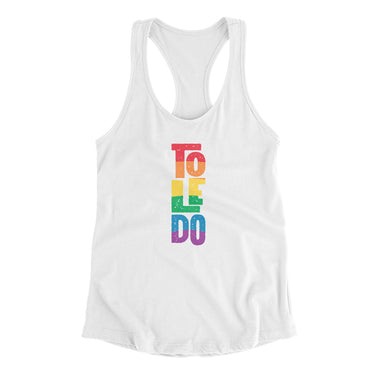 Toledo Ohio Pride Women's Racerback Tank-Allegiant Goods Co. Vintage Sports Apparel