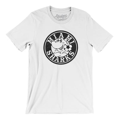 Miami Sharks Soccer Men/Unisex T-Shirt-White-Allegiant Goods Co. Vintage Sports Apparel