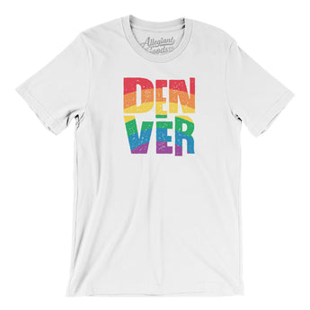 Denver Colorado Pride Men/Unisex T-Shirt-White-Allegiant Goods Co. Vintage Sports Apparel