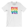 Denver Colorado Pride Men/Unisex T-Shirt-White-Allegiant Goods Co. Vintage Sports Apparel