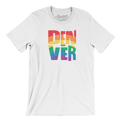 Denver Colorado Pride Men/Unisex T-Shirt-White-Allegiant Goods Co. Vintage Sports Apparel