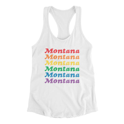Montana Pride Women's Racerback Tank-White-Allegiant Goods Co. Vintage Sports Apparel