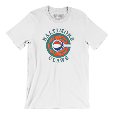 Baltimore Claws Basketball Men/Unisex T-Shirt-White-Allegiant Goods Co. Vintage Sports Apparel