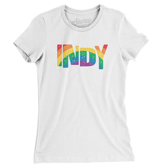 Indianapolis Indiana Pride Women's T-Shirt-White-Allegiant Goods Co. Vintage Sports Apparel