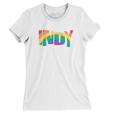 Indianapolis Indiana Pride Women's T-Shirt-White-Allegiant Goods Co. Vintage Sports Apparel