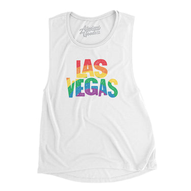 Las Vegas Nevada Pride Women's Flowey Scoopneck Muscle Tank-Allegiant Goods Co. Vintage Sports Apparel
