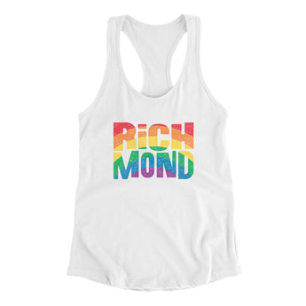 Richmond Virginia Pride Women's Racerback Tank-White-Allegiant Goods Co. Vintage Sports Apparel