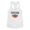 Chicago Style Deep Dish Pizza Women's Racerback Tank-White-Allegiant Goods Co. Vintage Sports Apparel
