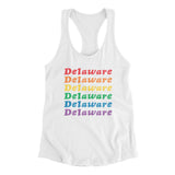 Delaware Pride Women's Racerback Tank-Allegiant Goods Co. Vintage Sports Apparel