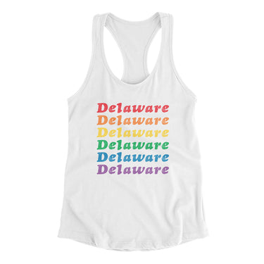 Delaware Pride Women's Racerback Tank-Allegiant Goods Co. Vintage Sports Apparel