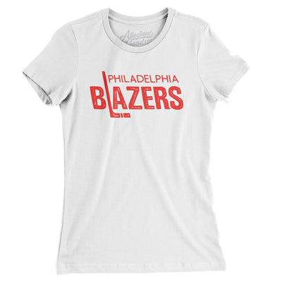 Philadelphia Blazers Hockey Women's T-Shirt-White-Allegiant Goods Co. Vintage Sports Apparel