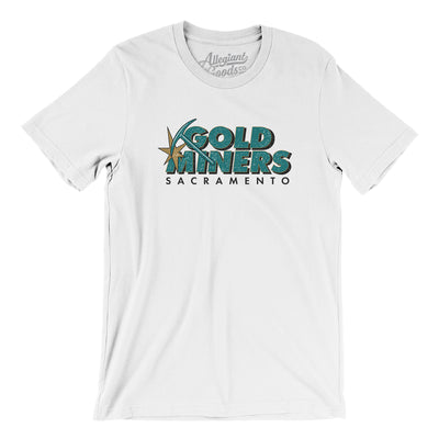 Sacramento Gold Miners Football Men/Unisex T-Shirt-White-Allegiant Goods Co. Vintage Sports Apparel