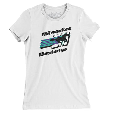 Milwaukee Mustangs Arena Football Women's T-Shirt-Allegiant Goods Co. Vintage Sports Apparel