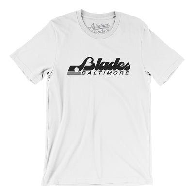 Baltimore Blades Hockey Men/Unisex T-Shirt-White-Allegiant Goods Co. Vintage Sports Apparel