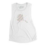 Alaska Pride State Flowey Scoopneck Muscle Tank-Allegiant Goods Co. Vintage Sports Apparel