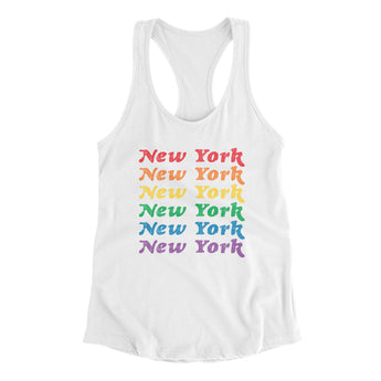 New York Pride Women's Racerback Tank-Allegiant Goods Co. Vintage Sports Apparel