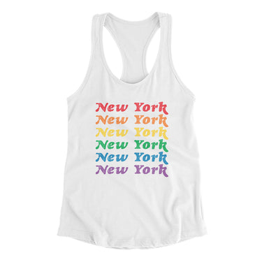 New York Pride Women's Racerback Tank-Allegiant Goods Co. Vintage Sports Apparel