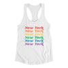 New York Pride Women's Racerback Tank-White-Allegiant Goods Co. Vintage Sports Apparel