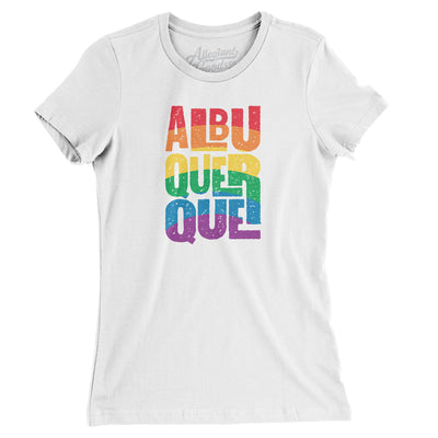 Albuquerque New Mexico Pride Women's T-Shirt-White-Allegiant Goods Co. Vintage Sports Apparel