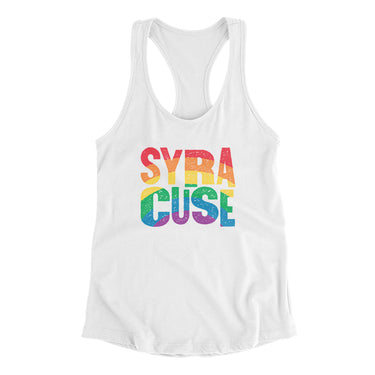 Syracuse New York Pride Women's Racerback Tank-Allegiant Goods Co. Vintage Sports Apparel