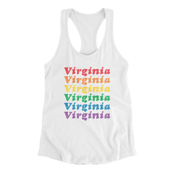 Virginia Pride Women's Racerback Tank-Allegiant Goods Co. Vintage Sports Apparel