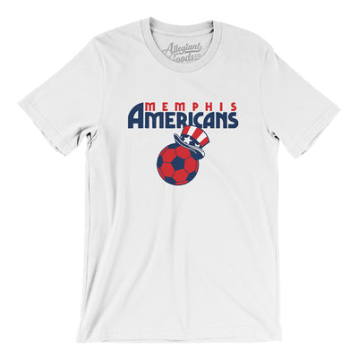 Memphis Americans Soccer Men/Unisex T-Shirt-White-Allegiant Goods Co. Vintage Sports Apparel