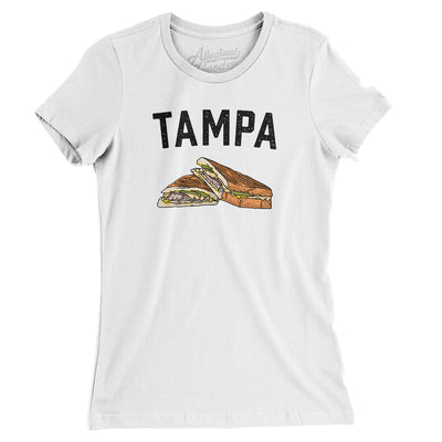 Tampa Cuban Sandwich Women's T-Shirt-White-Allegiant Goods Co. Vintage Sports Apparel