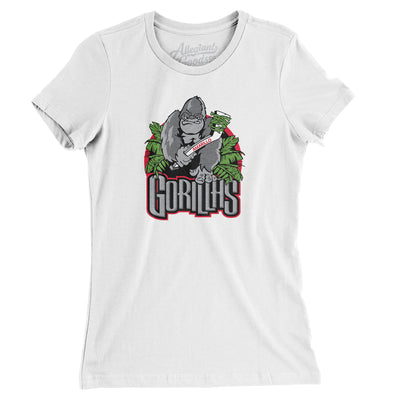 Amarillo Gorillas Hockey Women's T-Shirt-White-Allegiant Goods Co. Vintage Sports Apparel