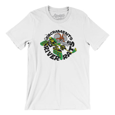 Sacramento River Rats Roller Hockey Men/Unisex T-Shirt-White-Allegiant Goods Co. Vintage Sports Apparel