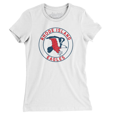 Rhode Island Eagles Hockey Women's T-Shirt-White-Allegiant Goods Co. Vintage Sports Apparel