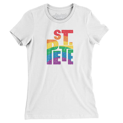 St. Petersburg Florida Pride Women's T-Shirt-White-Allegiant Goods Co. Vintage Sports Apparel