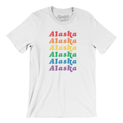 Alaska Pride Men/Unisex T-Shirt-White-Allegiant Goods Co. Vintage Sports Apparel